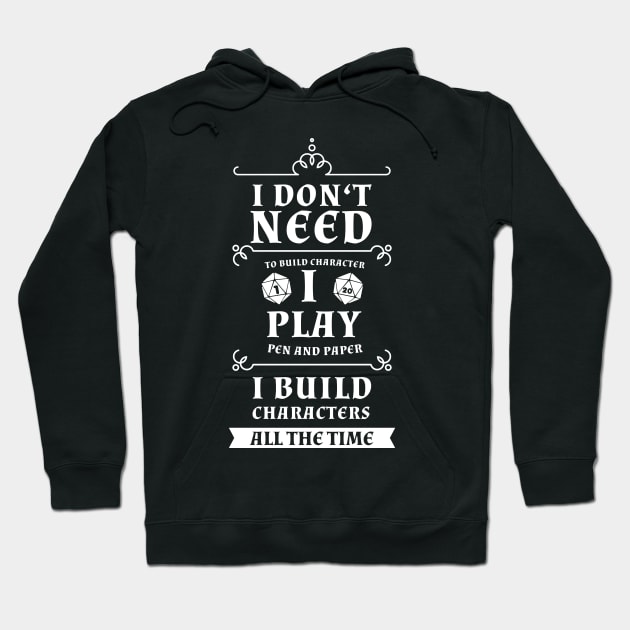 Pen and paper build character Hoodie by avogel